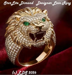 Starlite Diamond Brand 5 Carat TCW Pave Diamond Lion Ring