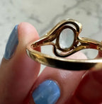 Vintage 1920s Aquamarine & Diamond Ring | Art Deco | 14K Gold | Approx. 3ct Cent