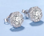 2 Carat Octagonal Engagement Ring, matching 2 ct Pendent & 2ct Earrings set
