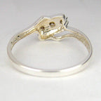 0.09Ct 3 PCS BEAUTIFUL !100% NATURAL SUPERB 925 SILVER FANCY COLOR DIAMOND RING