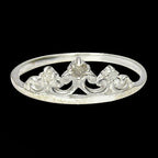 0.07Ct 3 PCS BEAUTIFUL !100% NATURAL SUPERB 925 SILVER FANCY COLOR DIAMOND RING