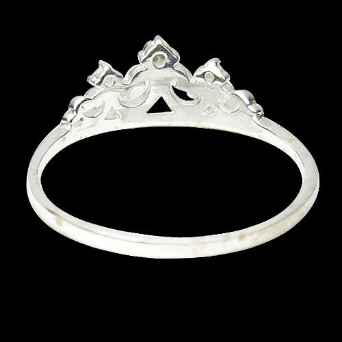 0.07Ct 3 PCS BEAUTIFUL !100% NATURAL SUPERB 925 SILVER FANCY COLOR DIAMOND RING